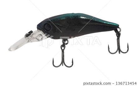 Fishing tackle, wobbler close-up 136713454