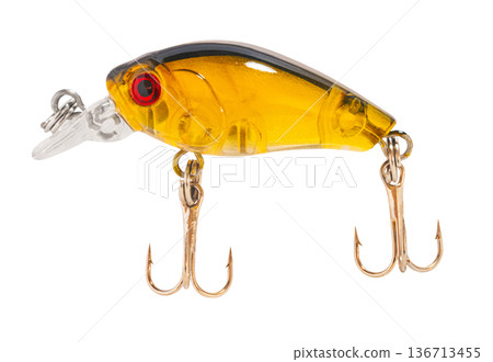 Fishing tackle, wobbler close-up 136713455
