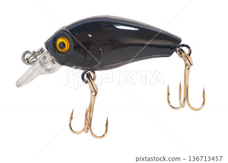 Fishing tackle, wobbler close-up 136713457