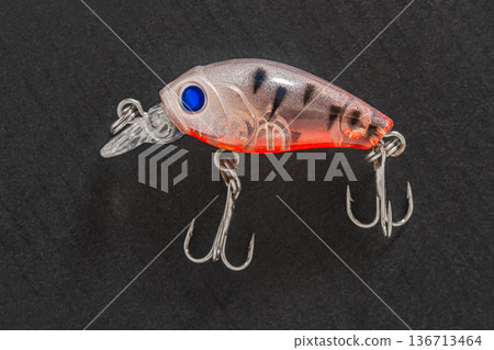 Fishing tackle, wobbler close-up Fishing tackle, wobbler close-up 136713464