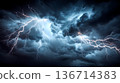 Thunderstorm lightning. Perfect for background 136714383
