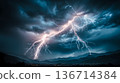 Thunderstorm lightning. Perfect for background 136714384