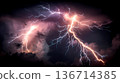Thunderstorm lightning. Perfect for background 136714385