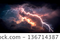 Thunderstorm lightning. Perfect for background 136714387