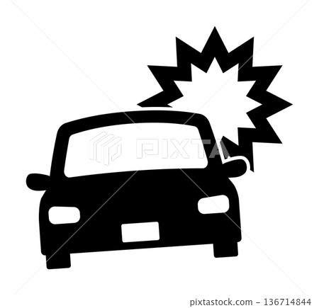 相撞的汽車 相撞的汽車 136714844