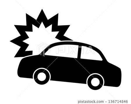 相撞的汽車 136714846