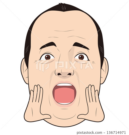 Cheerful Uncle Face Cheerful Uncle Face 136714971