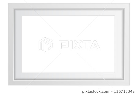 White blank picture frame against plain background White blank picture frame against plain background 136715342