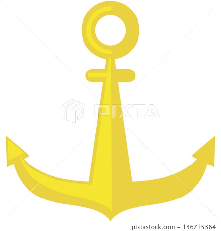 Cartoon anchor vector marine ship navy boat icon 136715364