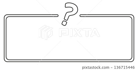 Blank whiteboard with question mark - template for ideas Blank whiteboard with question mark - template for ideas 136715446