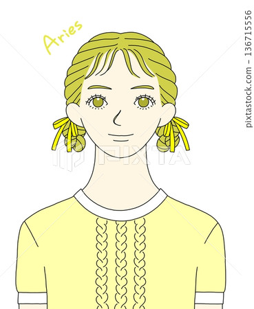 Aries motif girl Aries motif girl 136715556