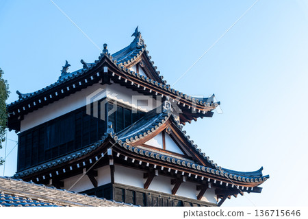 晨光照亮了東角的塔樓 136715646