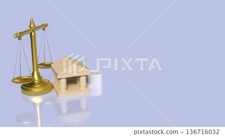 Banking Law and Financial Justice Concept 3d render. 136716032