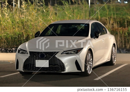 White luxury sedan image White luxury sedan image 136716155
