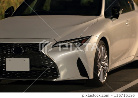 White luxury sedan image White luxury sedan image 136716156
