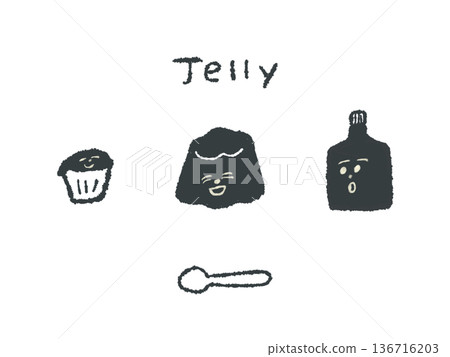 Expressive hand-drawn illustrations and jelly figures that can be used as icons or symbol marks in design. 136716203