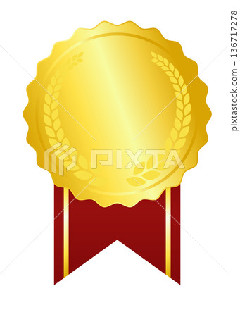 Gold medal (with bay leaves) for use in rankings, etc. 136717278