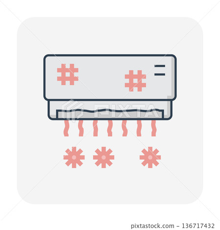 Air Conditioner Dirty Icon Air Conditioner Dirty Icon 136717432