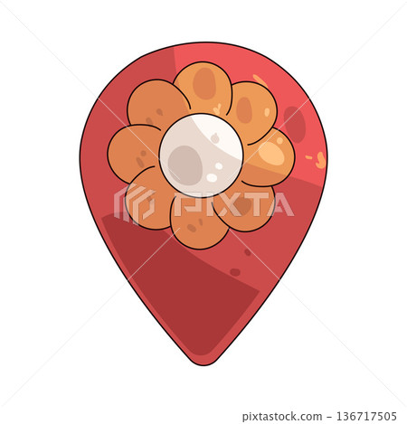 illustration of flower shop location illustration of flower shop location 136717505