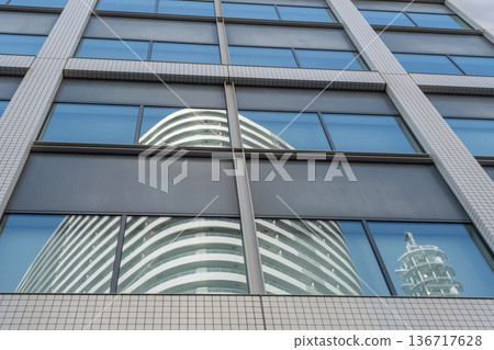 Building reflected in the building window Building reflected in the building window 136717628