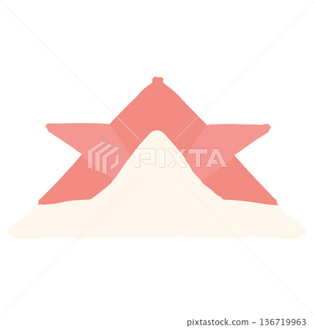Simple hand-drawn illustration cut series for May school newsletters | Origami Kabuto (Children's Day) Simple hand-drawn illustration cut series for May school newsletters | Origami Kabuto (Children's Day) 136719963
