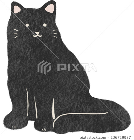 Cute watercolor cat illustration material | Cats, animals, pets Cute watercolor cat illustration material | Cats, animals, pets 136719987