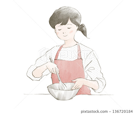 A woman making sweets 136720184