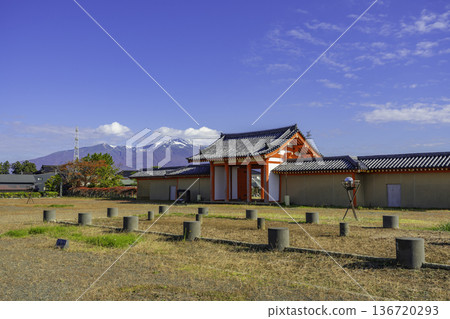 Sakata, Jorawa Fortress Ruins, East Gate and Mount Chokai, Sakata City, Yamagata Prefecture 136720293