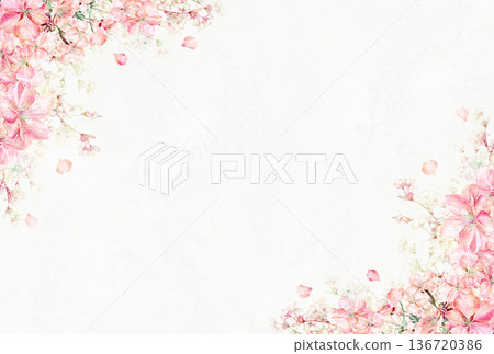 Full bloom cherry blossom frame Full bloom cherry blossom frame 136720386