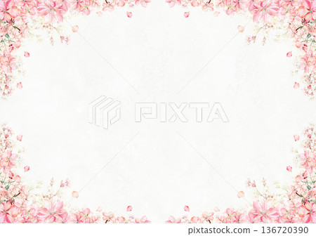 Full bloom cherry blossom frame 5 Full bloom cherry blossom frame 5 136720390