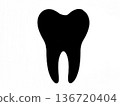 Tooth silhouette 136720404