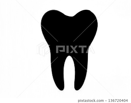 Tooth silhouette Tooth silhouette 136720404