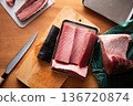 鮪魚切割圖 136720874