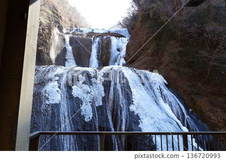 Winter scenery of Fukuroda Falls Winter scenery of Fukuroda Falls 136720993