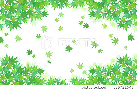 Fluttering green maple frame 2_horizontal Fluttering green maple frame 2_horizontal 136721545