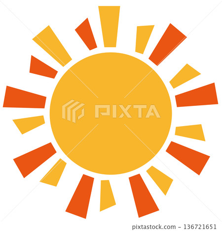 Pop sun weather icon 136721651