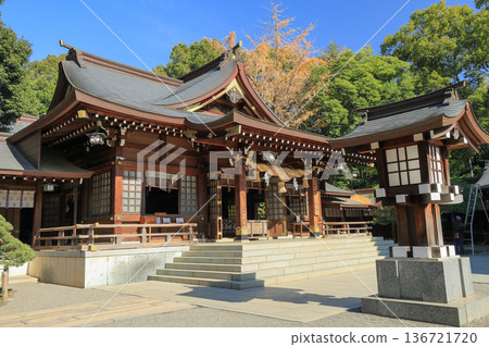 熊本縣水前寺成趣園的泉神社(本宮) 熊本縣水前寺成趣園的泉神社(本宮) 136721720
