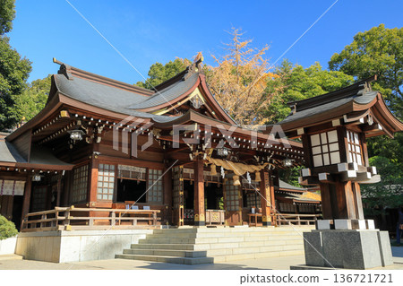 熊本縣水前寺成趣園的泉神社(本宮) 熊本縣水前寺成趣園的泉神社(本宮) 136721721