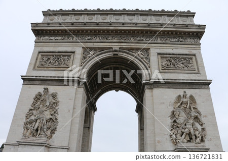 The Arc de Triomphe with its overwhelming presence 136721831