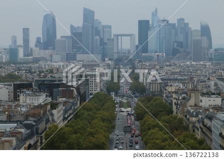 View of La Défense from the Arc de Triomphe observation deck 136722138