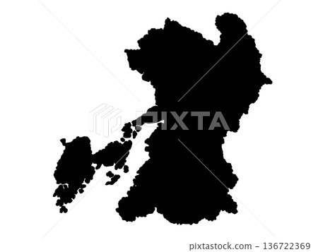 熊本縣地圖(輪廓圖) 熊本縣地圖(輪廓圖) 136722369