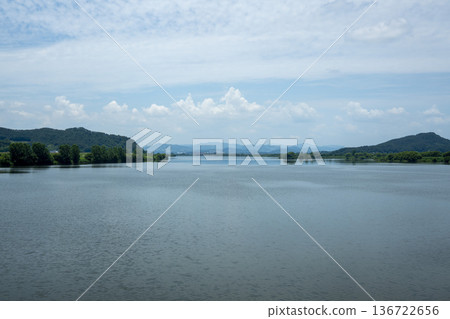 Bicycle path along the Geumgang River Bicycle path along the Geumgang River 136722656