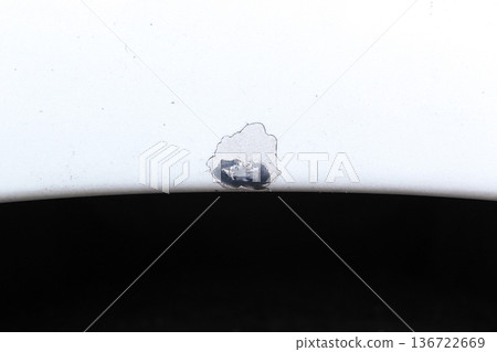 Car Paint Damage Repair Closeup 136722669