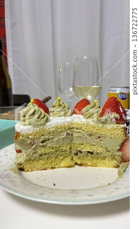 A delectable slice of cake with rich layers of cream and frosting, topped with fresh fruit or sprinkles. Perfect for dessert photography, showcasing indulgence and sweetness in food-related projects. A delectable slice of cake with rich layers of cream and frosting, topped with fresh fruit or sprinkles. Perfect for dessert photography, showcasing indulgence and sweetness in food-related projects. 136722775