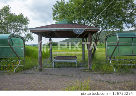 Bicycle path along the Geumgang River 136723254