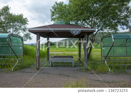 Bicycle path along the Geumgang River 136723255