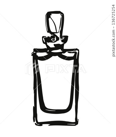 Luxury perfume bottle design sketch illustration fragrance packaging elegant luxury gift 136725254
