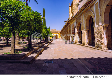 Spain, Cordoba, Mezquita courtyard against the blue sky Spain, Cordoba, Mezquita courtyard against the blue sky 136725382