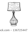 Elegant table lamp design with unique shade and decorative base for home interior decoration purposes 136725447