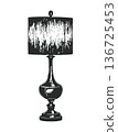 Elegant table lamp with unique shade and decorative base for modern home interior design 136725453